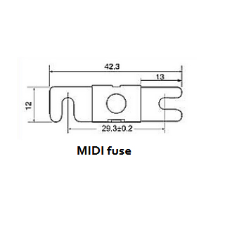 MIDI-fuse 30A/58V for 48V products (1 pc)