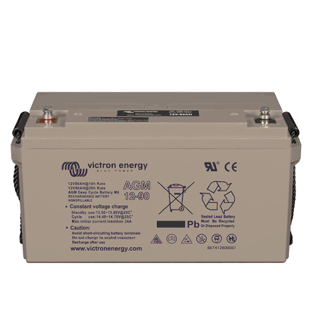 12V/90Ah AGM Deep Cycle Batt. (M6)